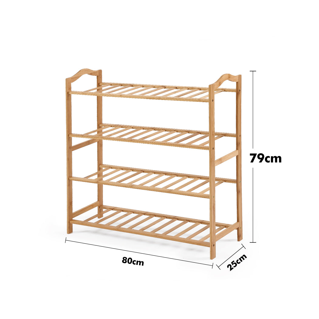 Levede Bamboo Shoe Rack Storage Wooden-1864183514409340930