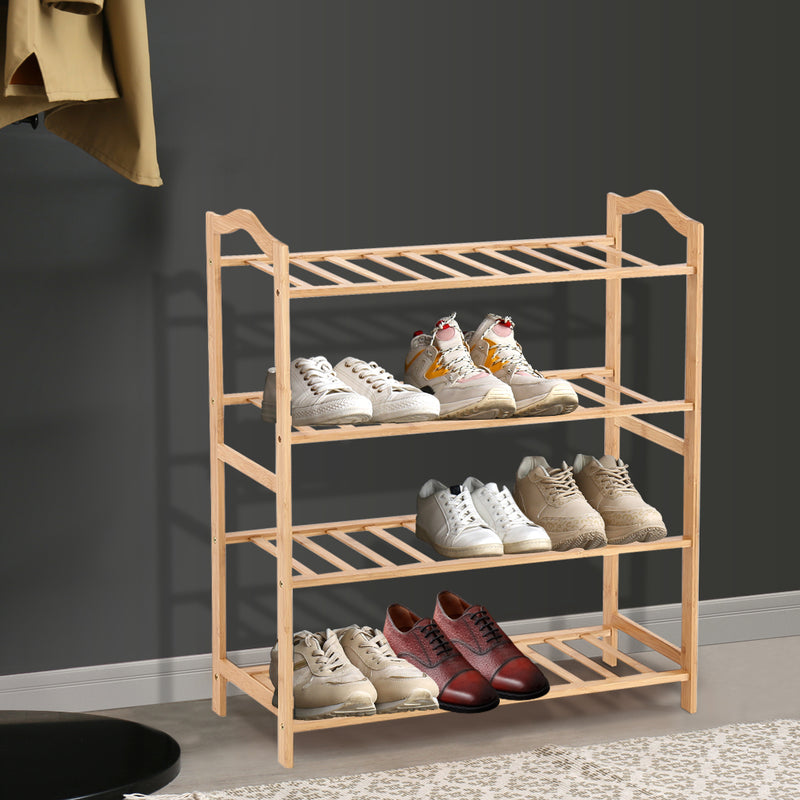 Levede Bamboo Shoe Rack Storage Wooden-1864183514409340935