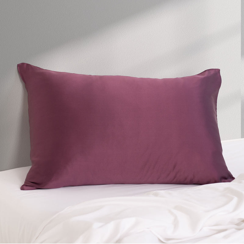 Pure Silk Pillow Case by Royal Comfort (Single Pack) - Malaga Wine-1864186037434191875