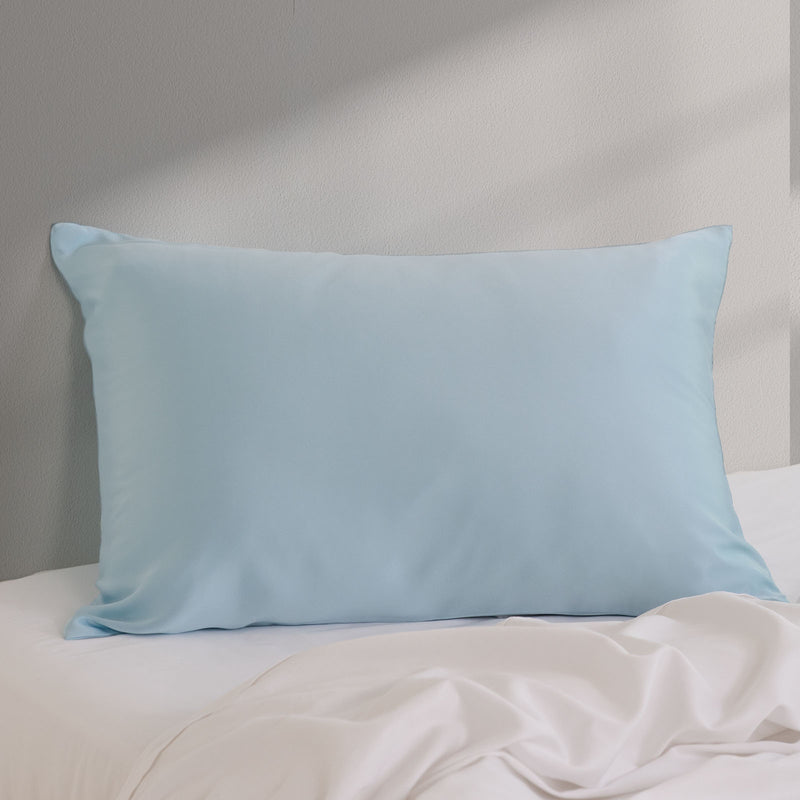 Pure Silk Pillow Case by Royal Comfort (Single Pack) - Soft Blue-1864186037740376067