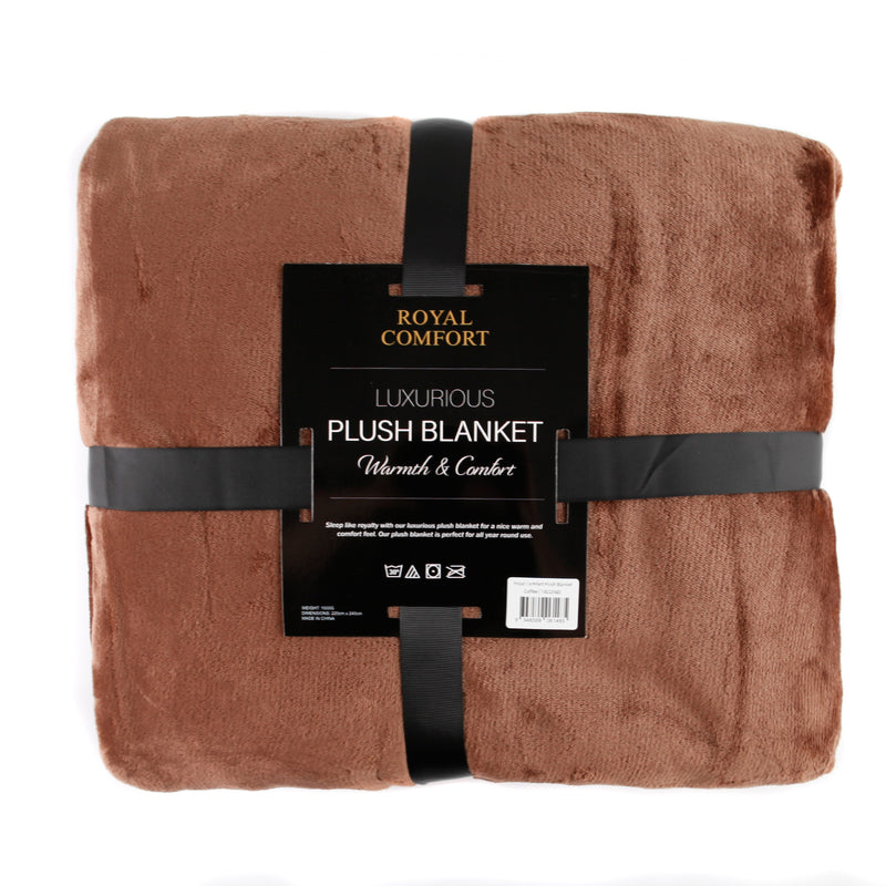 Royal Comfort Plush Coffee Blanket-1864186032426192898