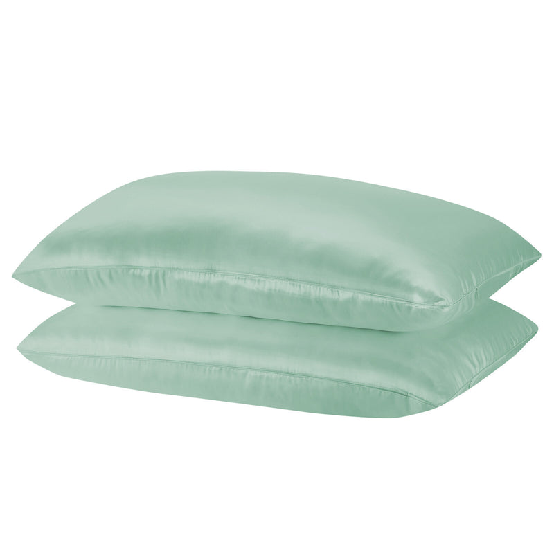 MULBERRY SILK PILLOW CASE TWIN PACK - SIZE: 51X76CM - MINT-1864186035173462016