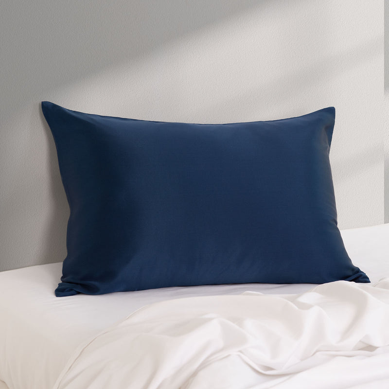 Pure Silk Pillow Case by Royal Comfort-Navy-1864186036133957635