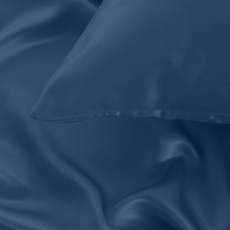 Pure Silk Pillow Case by Royal Comfort-Navy-1864186036133957639