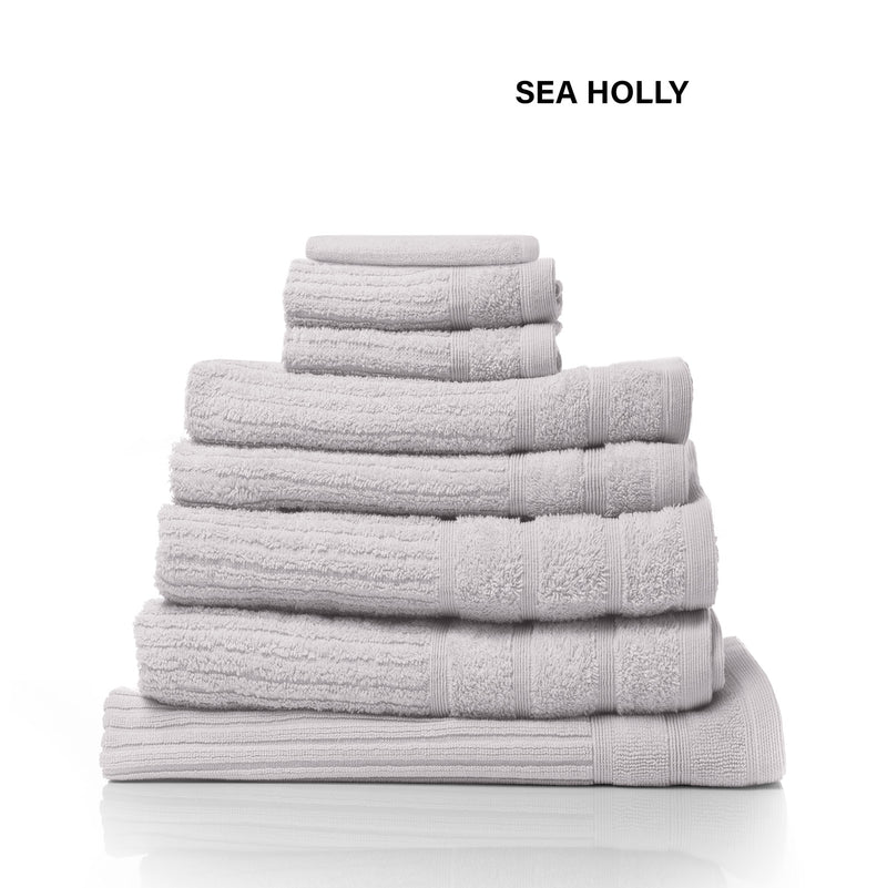 Royal Comfort Eden Egyptian Cotton 600 GSM 8 Piece Towel Pack Sea Holly-1864186118103240708