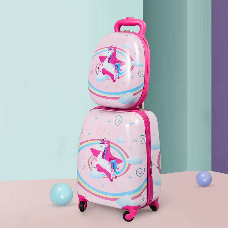 BoPeep 16''13'' 2PCS Kids Luggage Set Unicorn-1864184327328370694