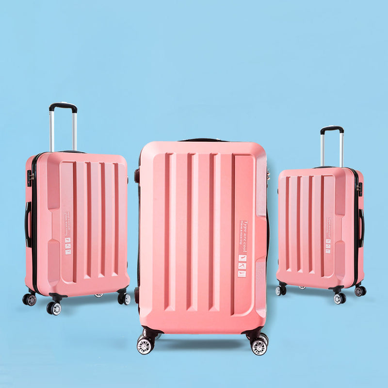 Slimbridge 20"24"28" 3PC Luggage Sets Rose Gold-1864184358022287367