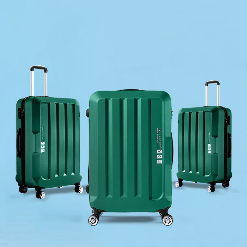 Slimbridge 20"24"28" 3PC Luggage Sets Green-1864184357879681031