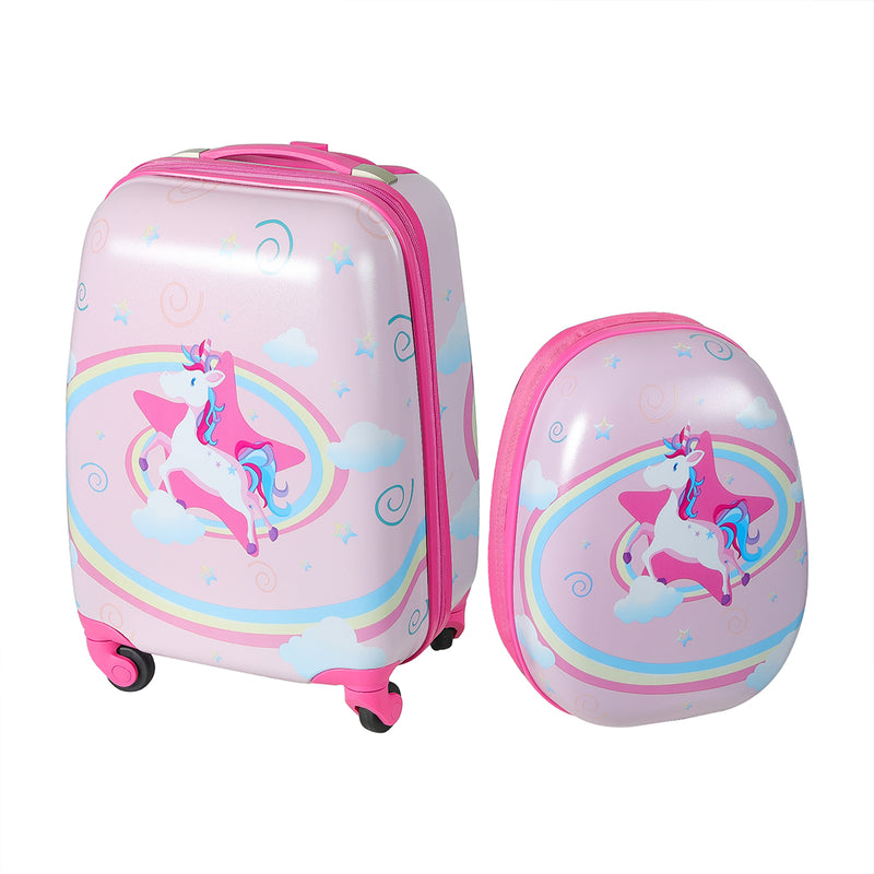 BoPeep 16''13'' 2PCS Kids Luggage Set Unicorn-1864184327328370688