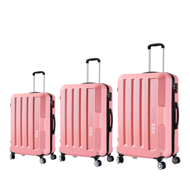 Slimbridge 20"24"28" 3PC Luggage Sets Rose Gold-1864184358022287360