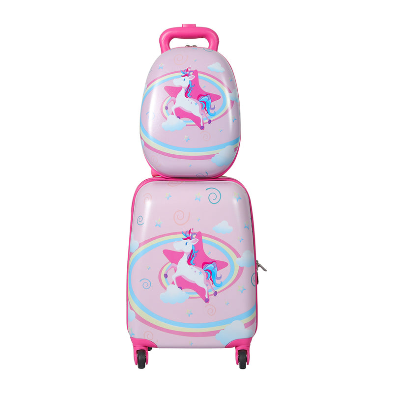 BoPeep 16''13'' 2PCS Kids Luggage Set Unicorn-1864184327328370689