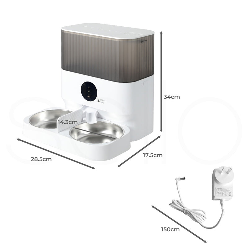 PaWz 7L Automatic Pet Feeder Wifi Dog White-1864184543506993154