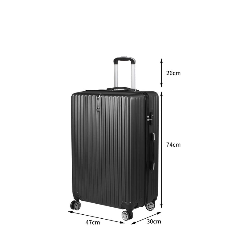 Slimbridge 28" Inch Luggage Suitcase Black 28 inch-1864184363290333186