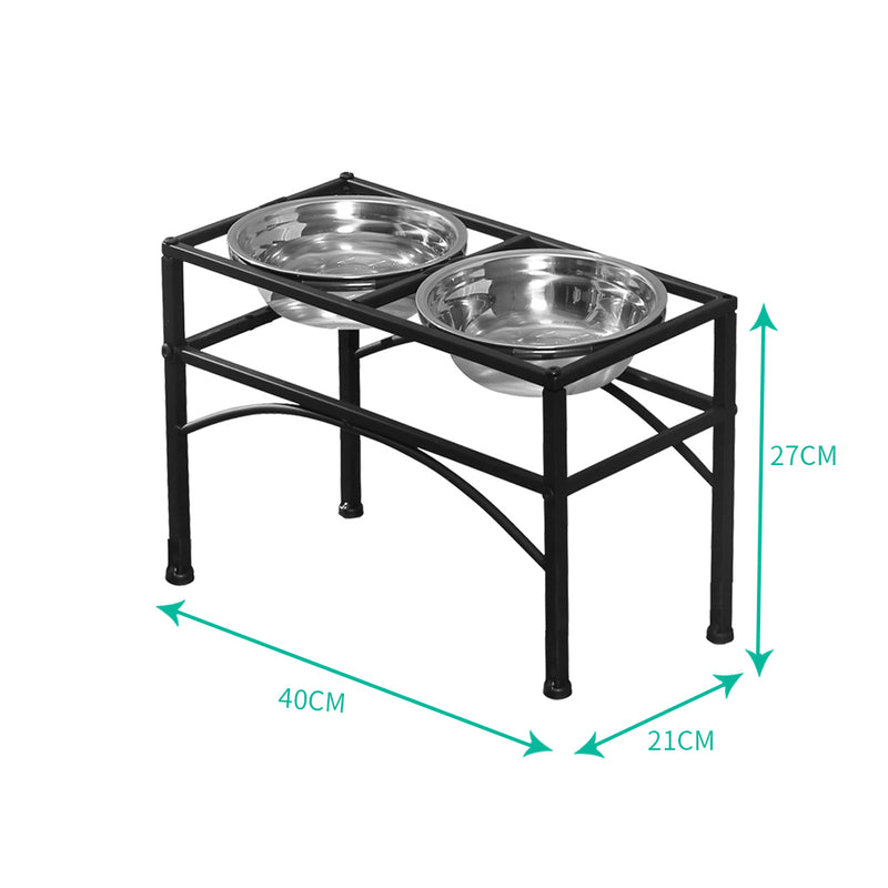 PaWz Dual Elevated Raised Pet Dog Feeder Medium-1864184312421814274