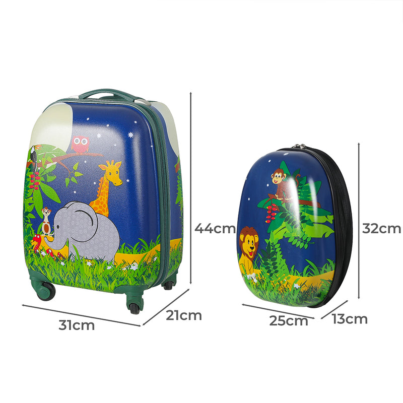 BoPeep 16''13'' 2PCS Kids Luggage Set Jungle-1864184326913134594