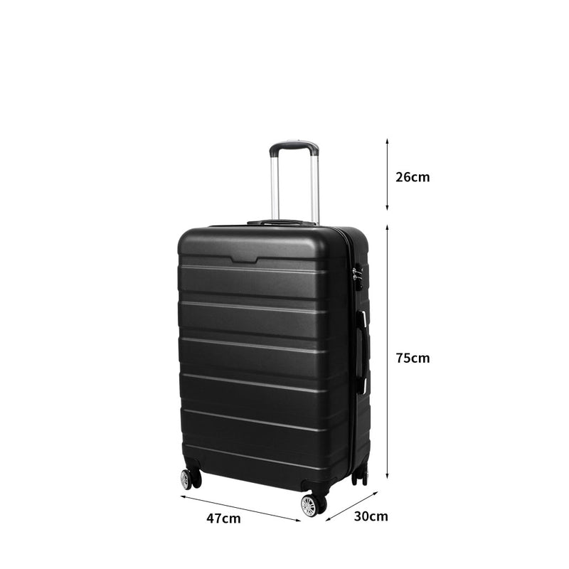 Slimbridge 28" Luggage Case Suitcase Black 28 inch-1864184366377340930