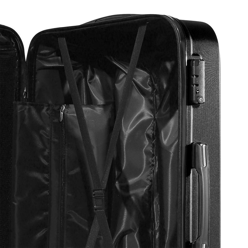 Slimbridge 20"24"28" 3PC Luggage Sets Black-1864184357602856963