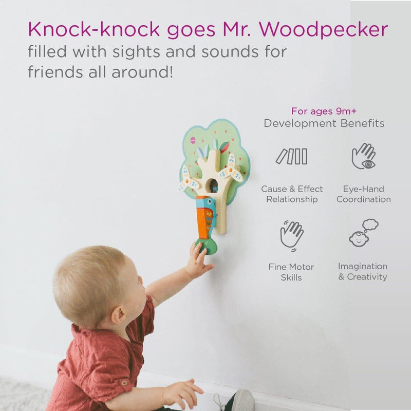 Oribel VertiPlay Wall Toy: Busy Woodpecker knocker-1864183352446291970