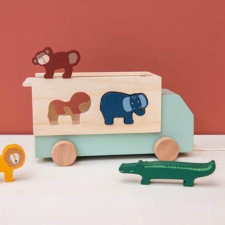 Trixie Wooden Animal Truck-1864450242469040129